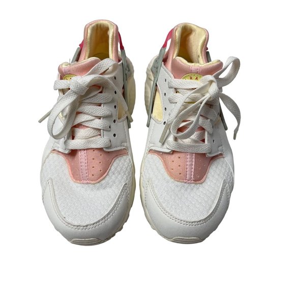 Nike Huarache Run (GS) Big Kids' Shoes Summit White-Citron Tint DR0163-100 - Picture 1 of 11